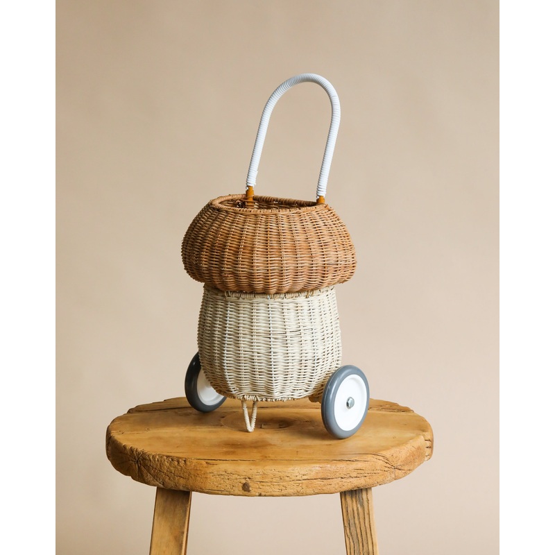 Olli Ella Rattan Mushroom Luggy - Natural