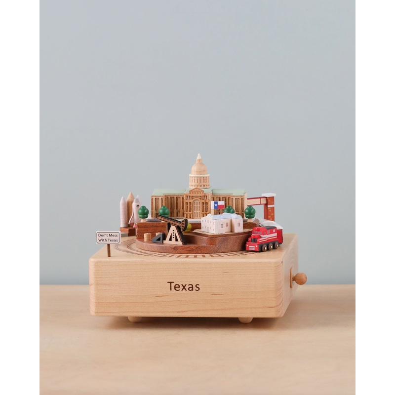 Texas Wooden Music Box