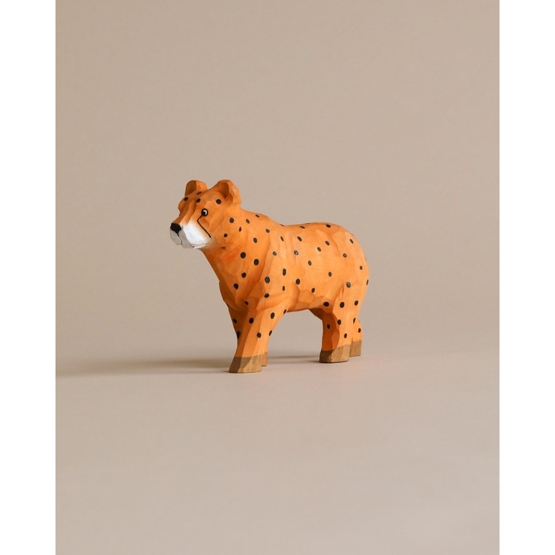 Hand Carved Wooden Cheetah