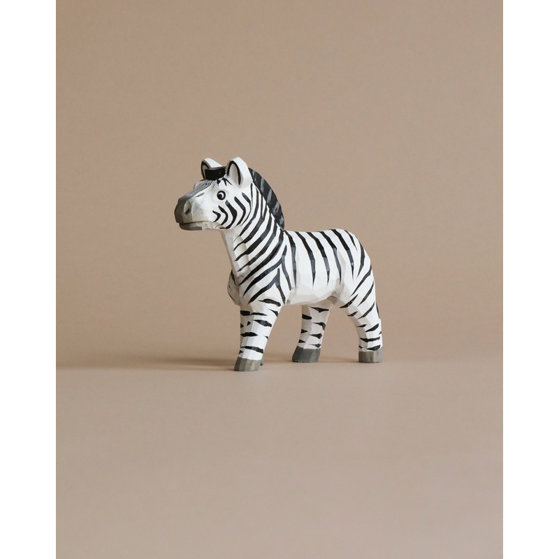 Hand Carved Wooden Zebra