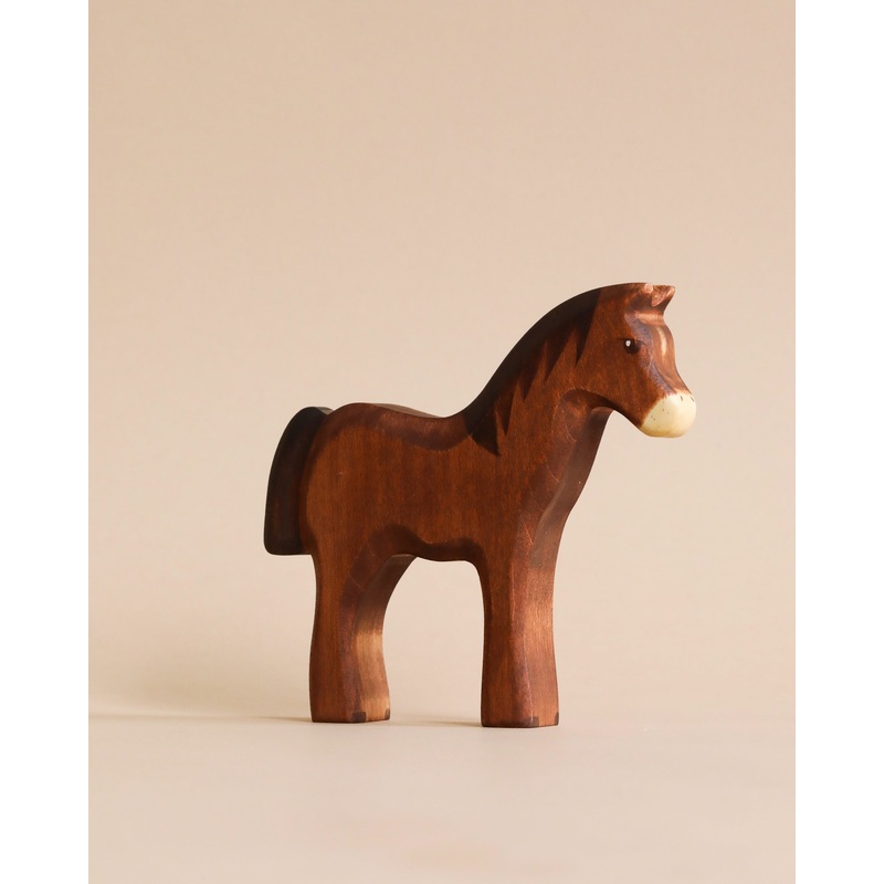 Handmade Holzwald Dark Brown Horse
