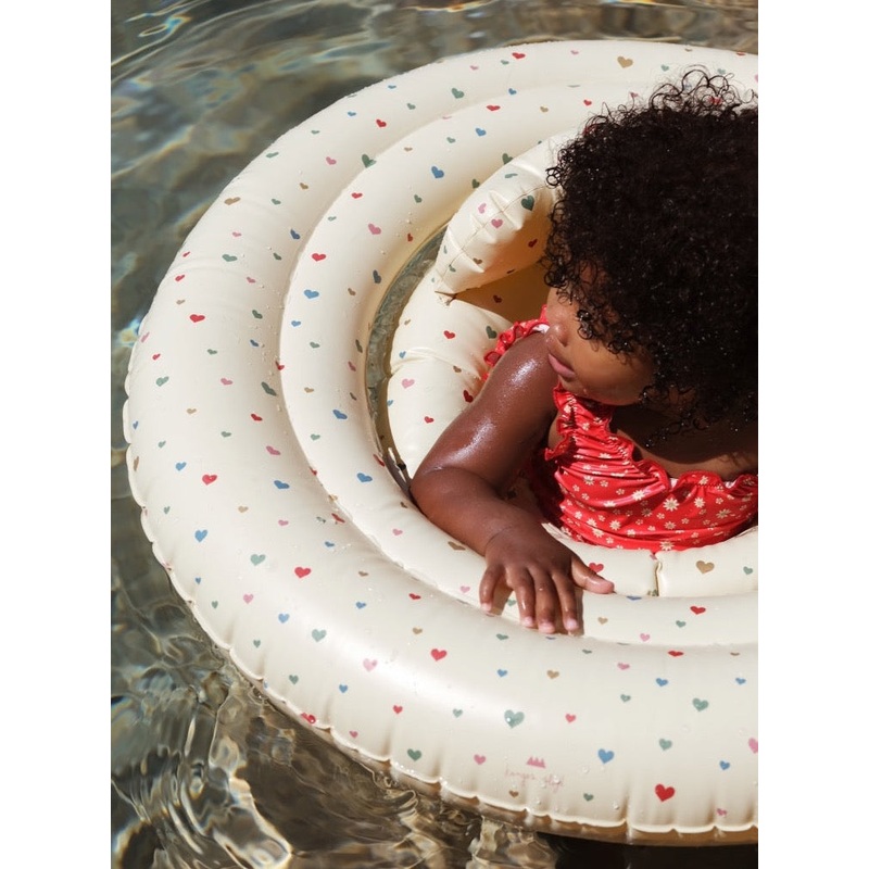 Inflatable Baby Swim Ring - Multi Hearts