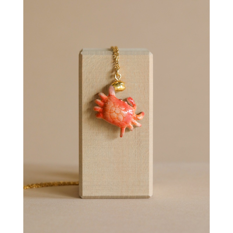 Crab "Golden Grip" Necklace