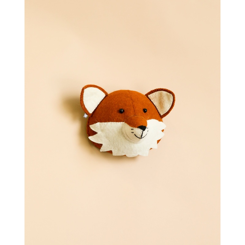 Handcrafted Felt Baby Fox Wall Decor - Mini