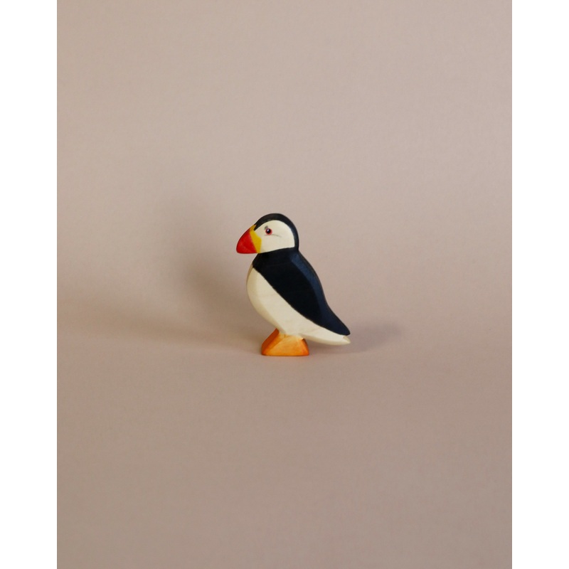 Handmade Holzwald Puffin Bird
