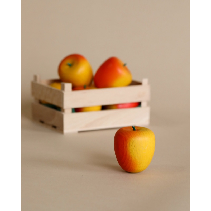 Erzi Yellow-Red Apple Pretend Food