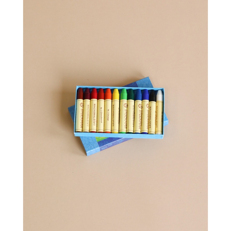 Stockmar Wax Stick Crayons Box - 12 Assorted