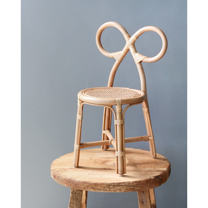 Toddler Rattan Bow Chair (Set of Two)