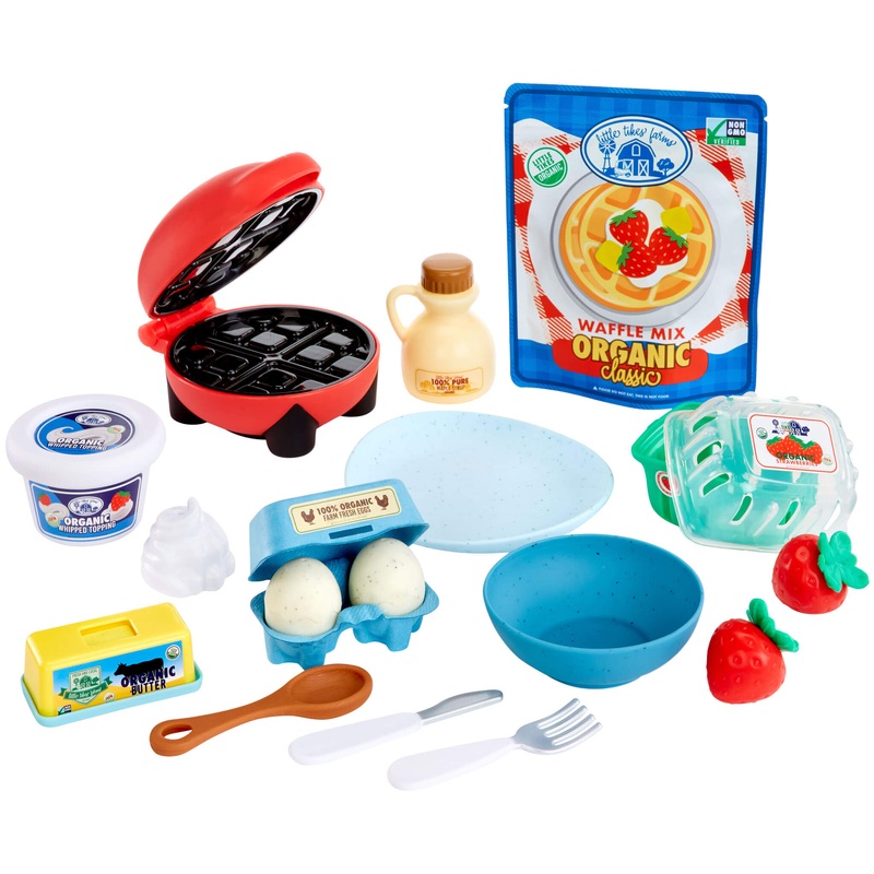 Creative Chefs  Waffle Kit  Breakfast Playset with Functional Waffle Maker