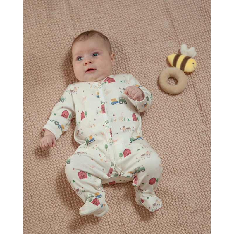 Little Stuff Farm Friends Romper & Rattle