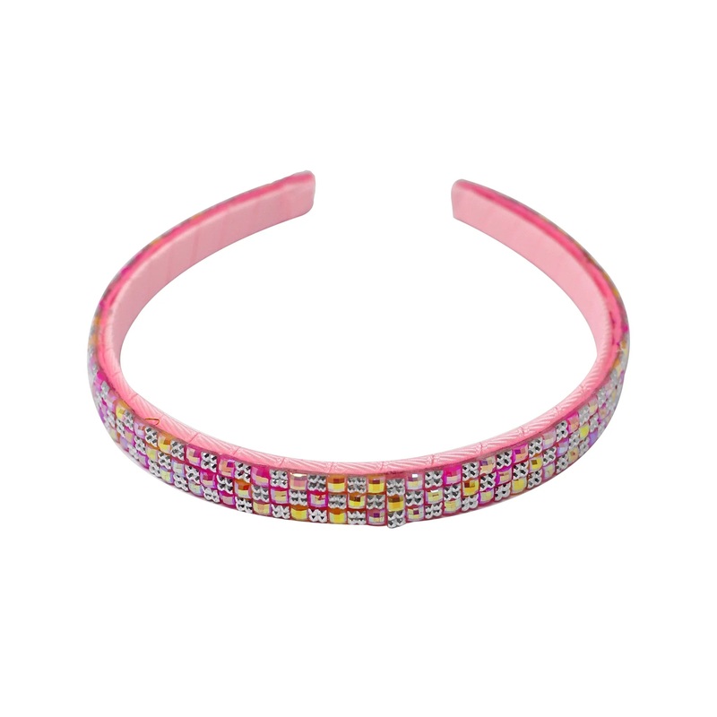 Pink Poppy Headband Fancy Shiny