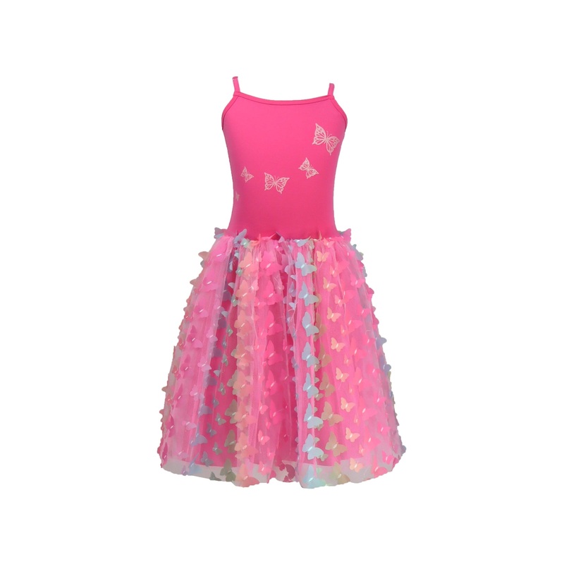 Pink Poppy Rainbow Butterfly Dress Hot Pink 5 to 6