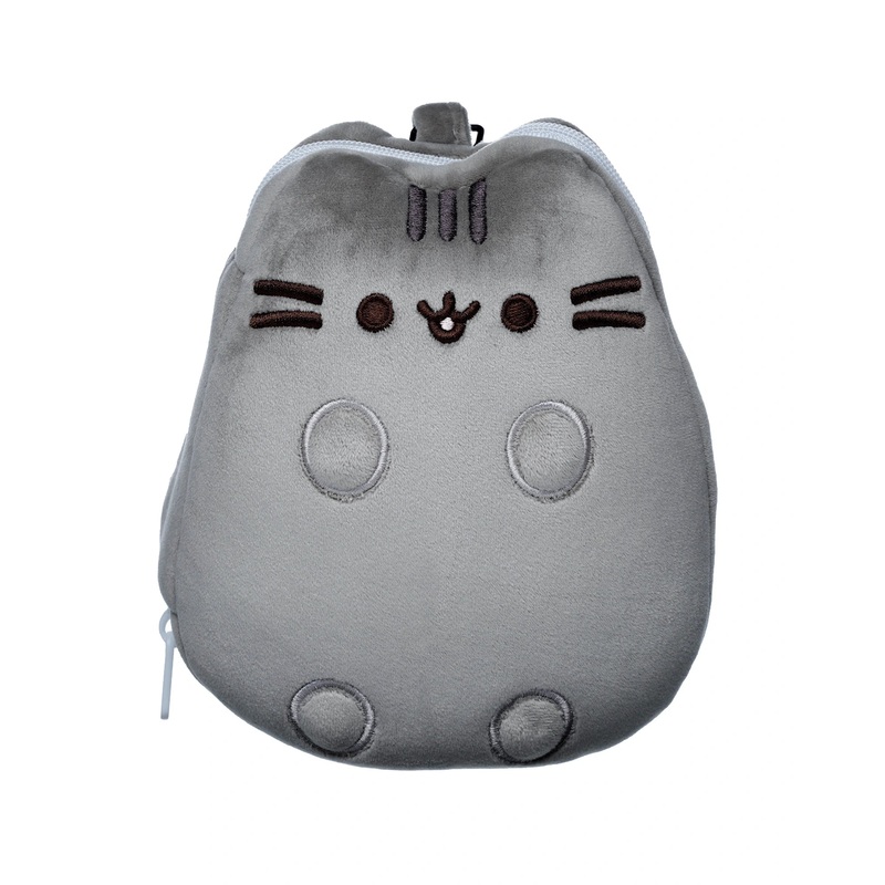 Relaxeazzz Pusheen Shaped Plush Travel Pillow & Eye Mask