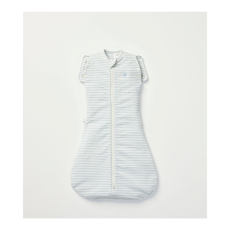 Grow Kindly 1.0 TOG Swaddle Sleeping Bag - Dusk Blue Stripe