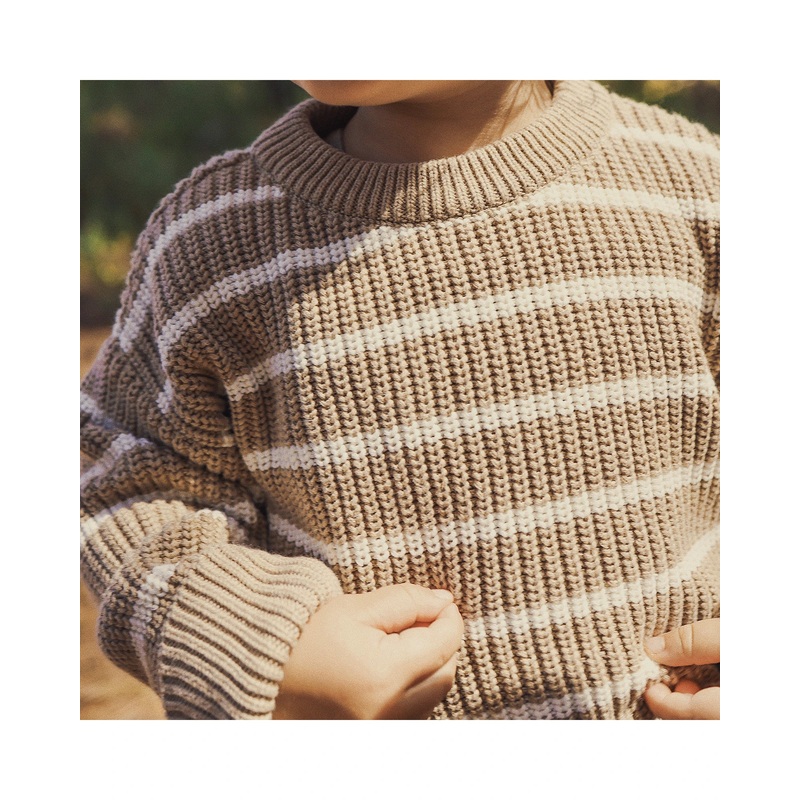 Kynd Baby Chucky Rib Knit Jumper - Caramel Marle