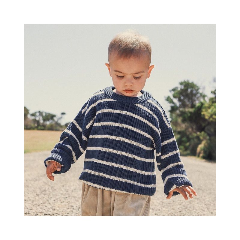 Kynd Baby Chunky Rib Knit Jumper - Navy