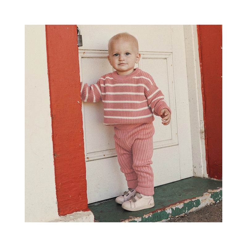 Kynd Baby Chunky Rib Knit Pants - Cameo