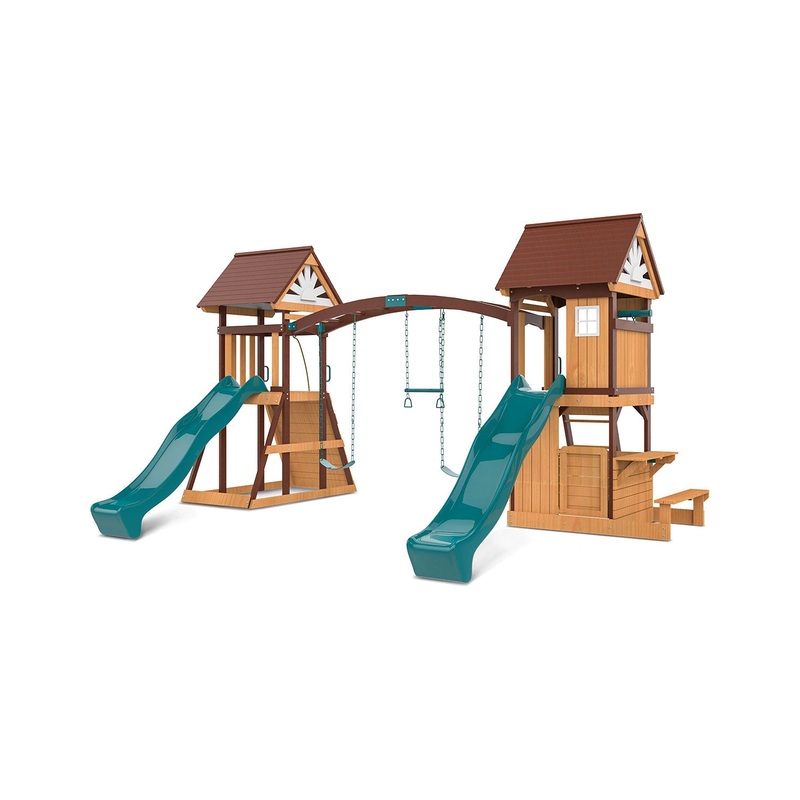 Lifespan Kids Armadale Play Centre Set with 2 x 2.2m Green Slides