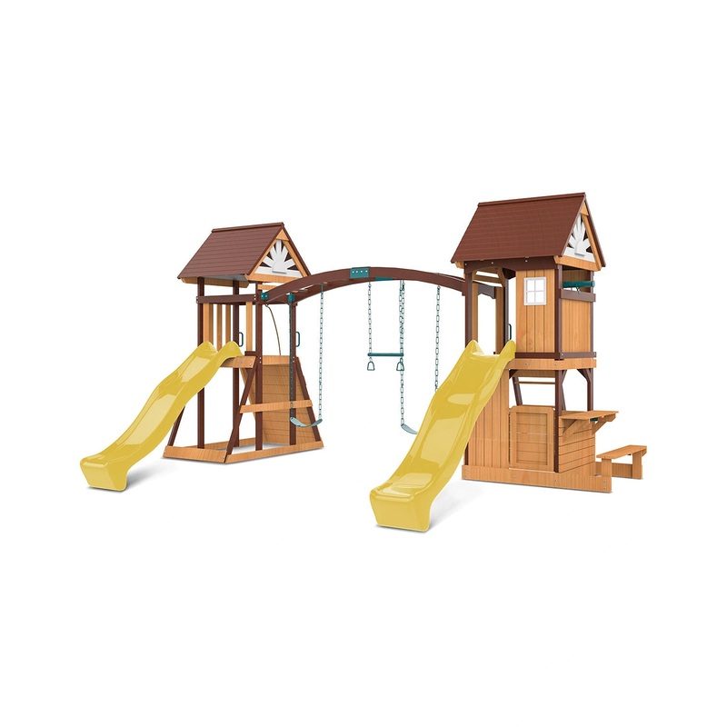 Lifespan Kids Armadale Play Centre Set with 2 x 2.2m Yellow Slides