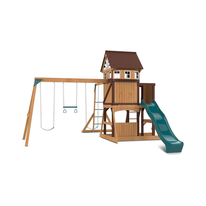Lifespan Kids Meer Brook Play Centre Set with 2.2m Green Slide