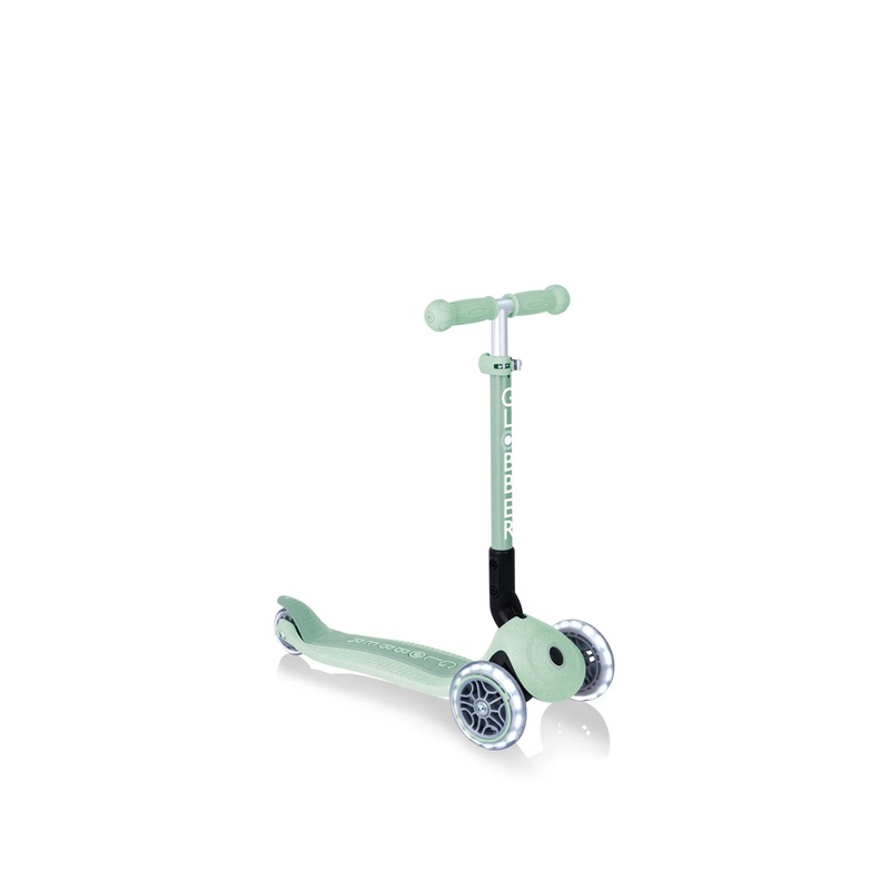 Globber ECOLOGIC JUNIOR Foldable Scooter Lights Pistachio