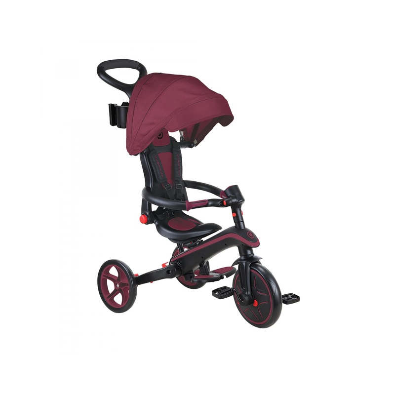 Globber Explorer Trike 4in1 Foldable Burgundy