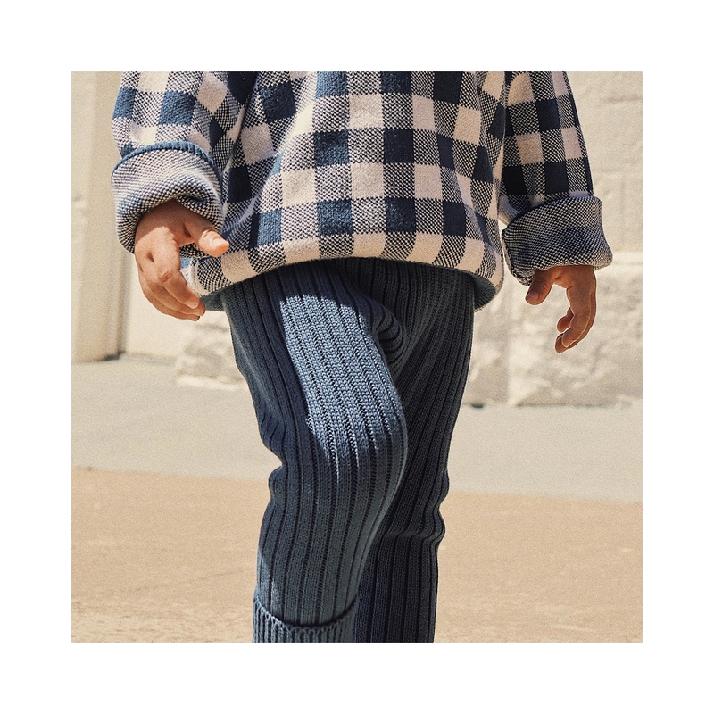 Kynd Baby Chunky Rib Knit Pants - Navy