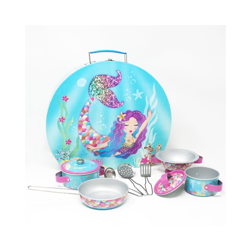 Pink Poppy Cooking Set Rainbow Mermaid