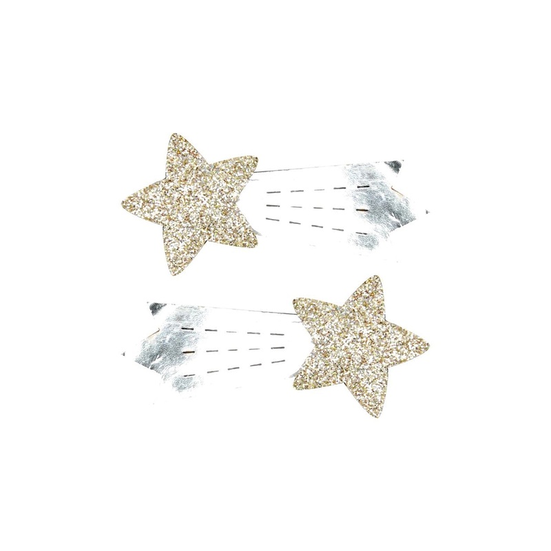 Pink Poppy Metallic Shooting Star Hairclips