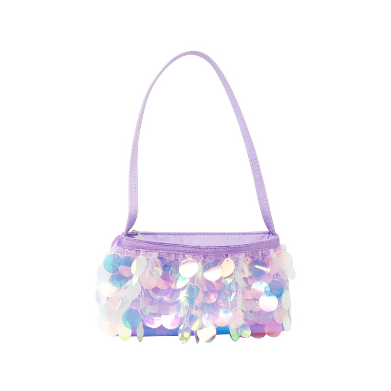 Pink Poppy Shimmering Mermaid Iridescent Disc Sequin Handbag