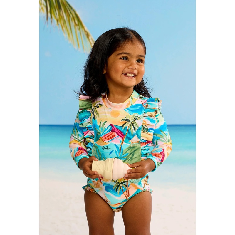 Seafolly Kids South Pacific Frill One Piece Sunsuit