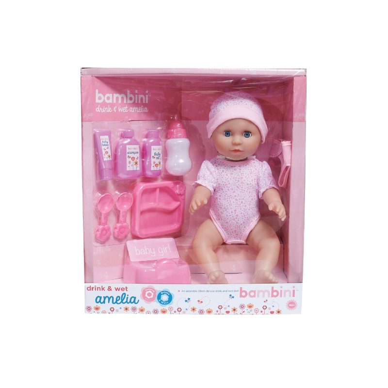 Bambini Drink and Wet Amelia Doll