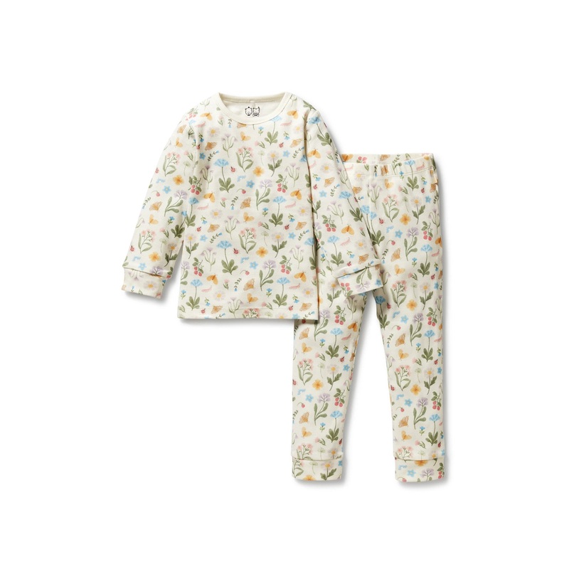 Blooming Bliss Organic Rib Long Sleeved Pyjamas