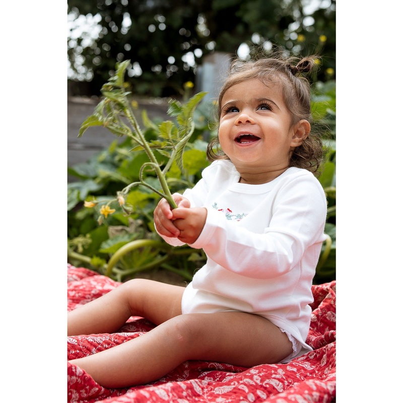 Homegrown Pink Eucalypt Rib Bodysuit