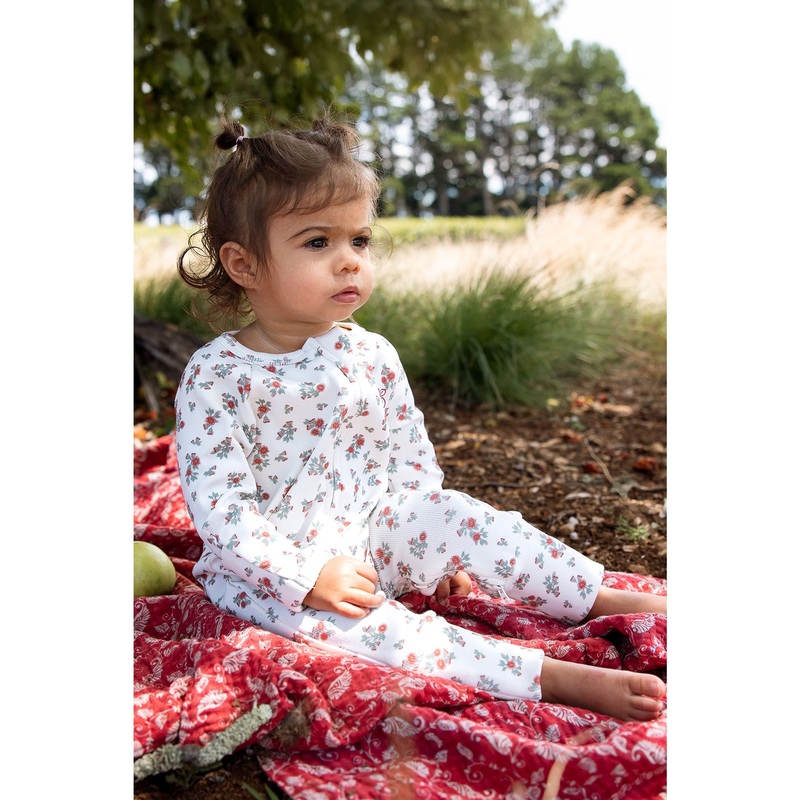 Homegrown Pink Eucalypt Rib Growsuit