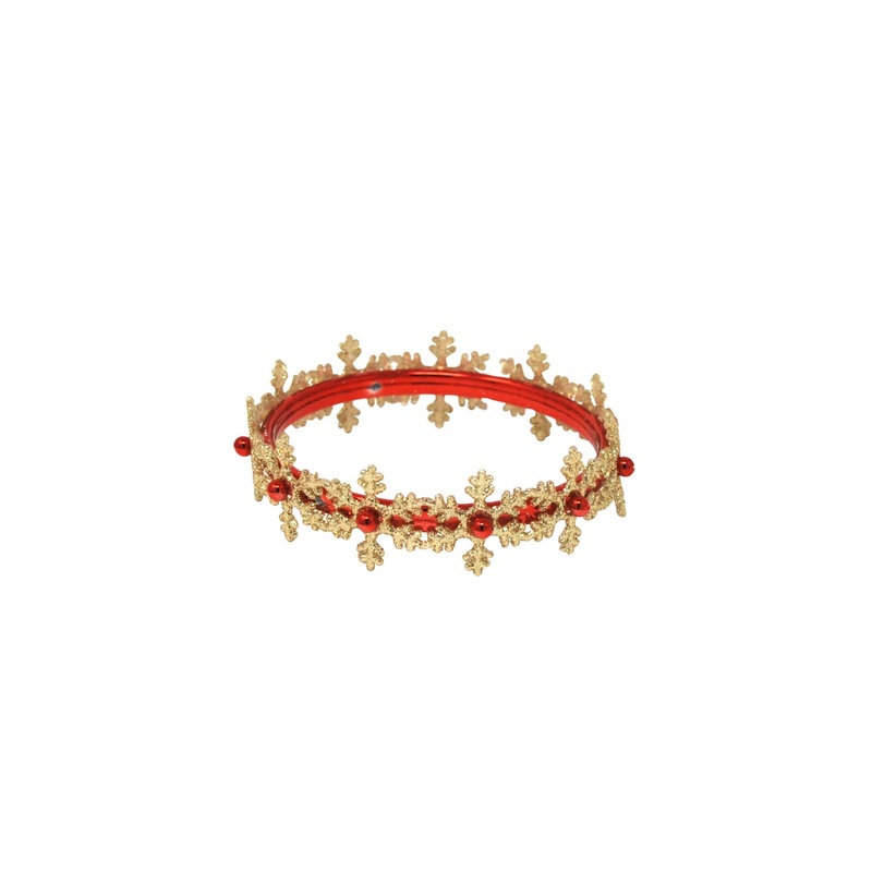 Pink Poppy Bangle Festive Snowflake Glitter Christmas