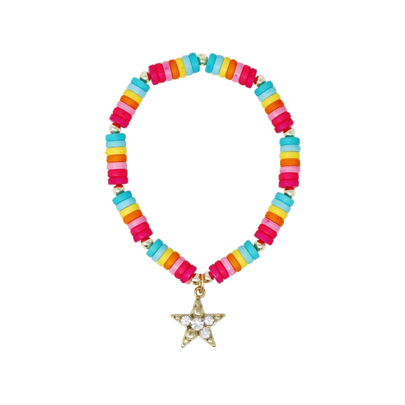 Pink Poppy Bracelet Rainbow Star Sparkle