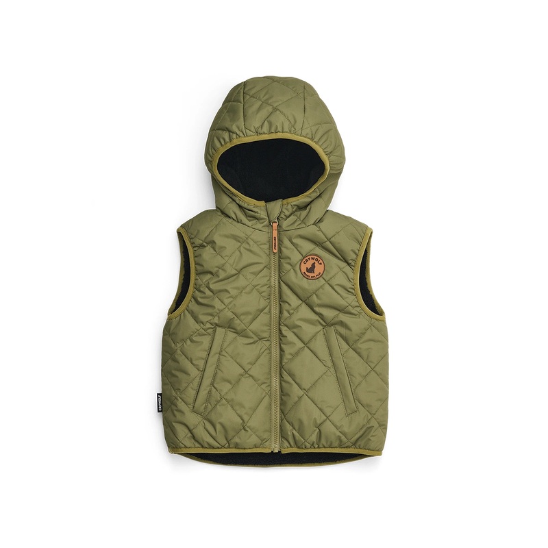 REVERSIBLE YETI VEST Fern/Black
