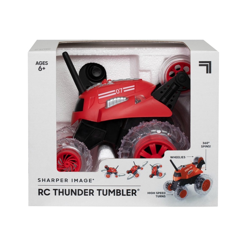 Sharper Image Toy RC Monster Spinning Car Red