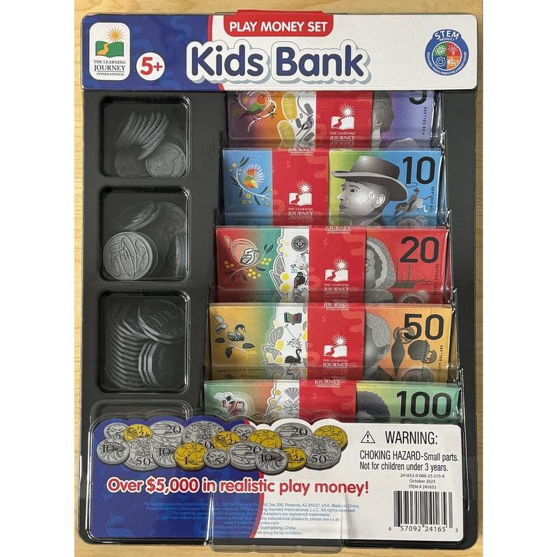 The Learning Journey Kids Bank Play Money Set - Australian