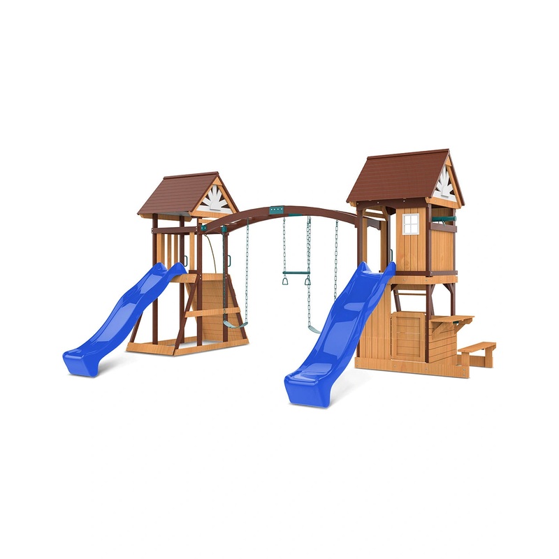 Lifespan Kids Armadale Play Centre Set with 2 x 2.2m Blue Slides