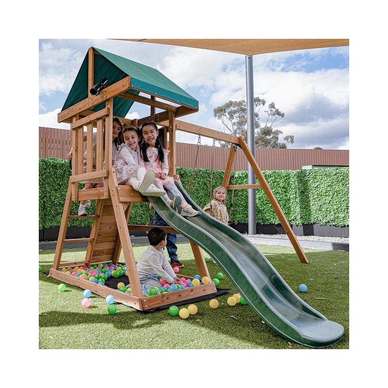 Lifespan Kids Greenvale Play Centre with 1.8m Green Slide