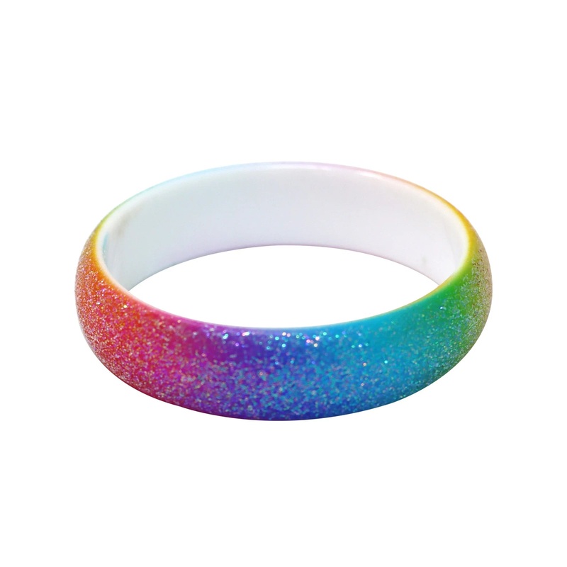 Pink Poppy Bangle Sparkly Glitter Ombre