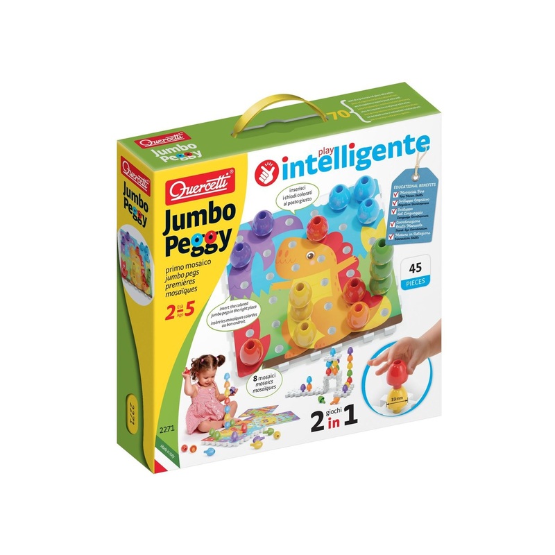 Quercetti Jumbo Peggy 45 pieces