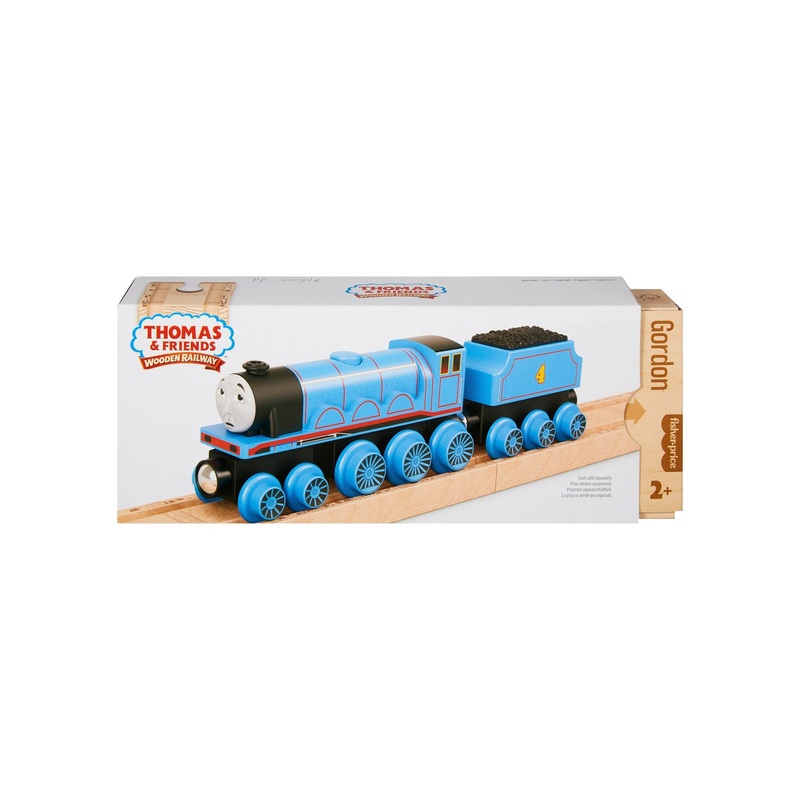 Fisher Price Thomas and Friends Wooden Railway Gordon Engine and Coal Car