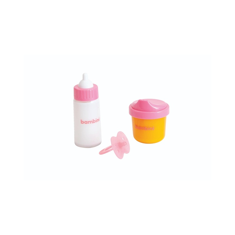 Bambini Sip and Drink Doll Bottles and Pacifier