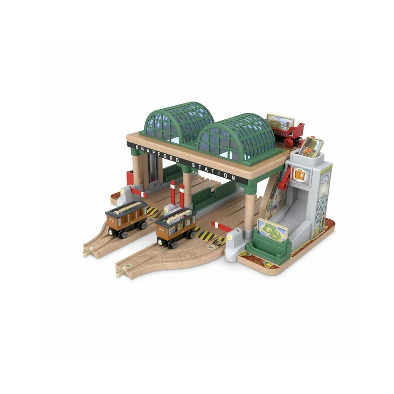 Fisher Price Thomas and Friends Wooden Railway Knapford Station Passenger Pickup Playset
