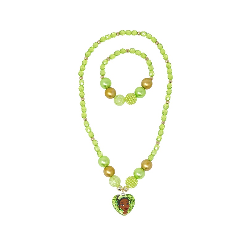 Pink Poppy Disney Tiana Necklace and Bracelet Set