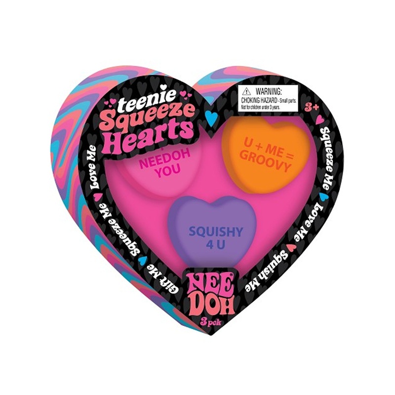 NeeDoh Teenie 3pk Squeeze Hearts - Assorted