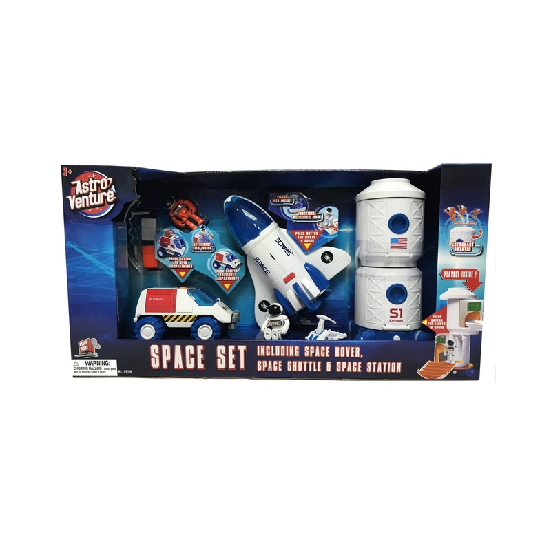 Astro Venture Space Set Including Space Rover Space Shuttle And Space Station
